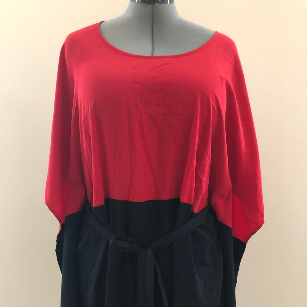 🇺🇸 Lane Bryant Black & Red Blouse. Size 14/16